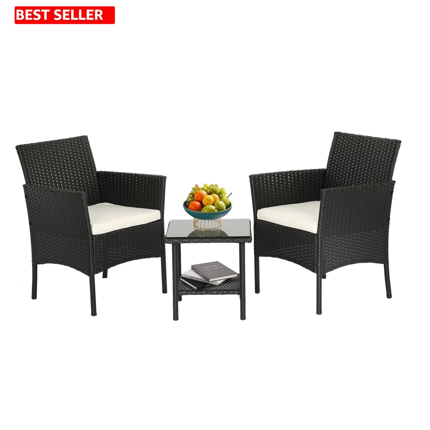 Versatile Rattan Outdoor Seating Set for Yard, Balcony & Poolside Relaxation