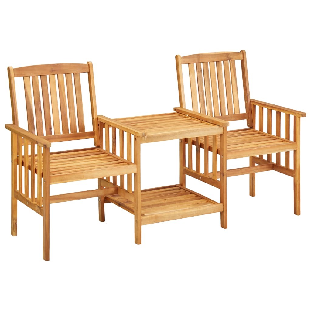 Patio Bistro Set Table and Chairs Conversation Set Solid Acacia Wood vidaXL