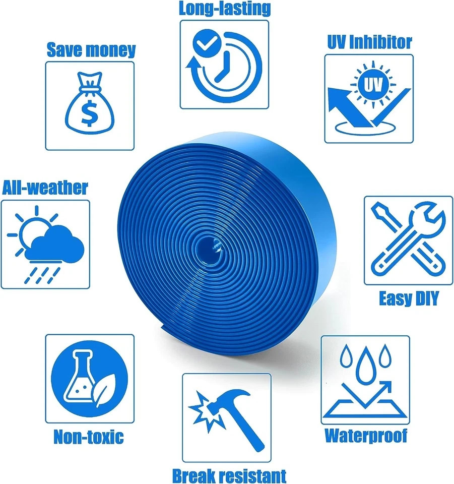 Vinyl Straps for Patio Chair Repair Kit 2” 10 Ft strap + 20 rivets, Blue