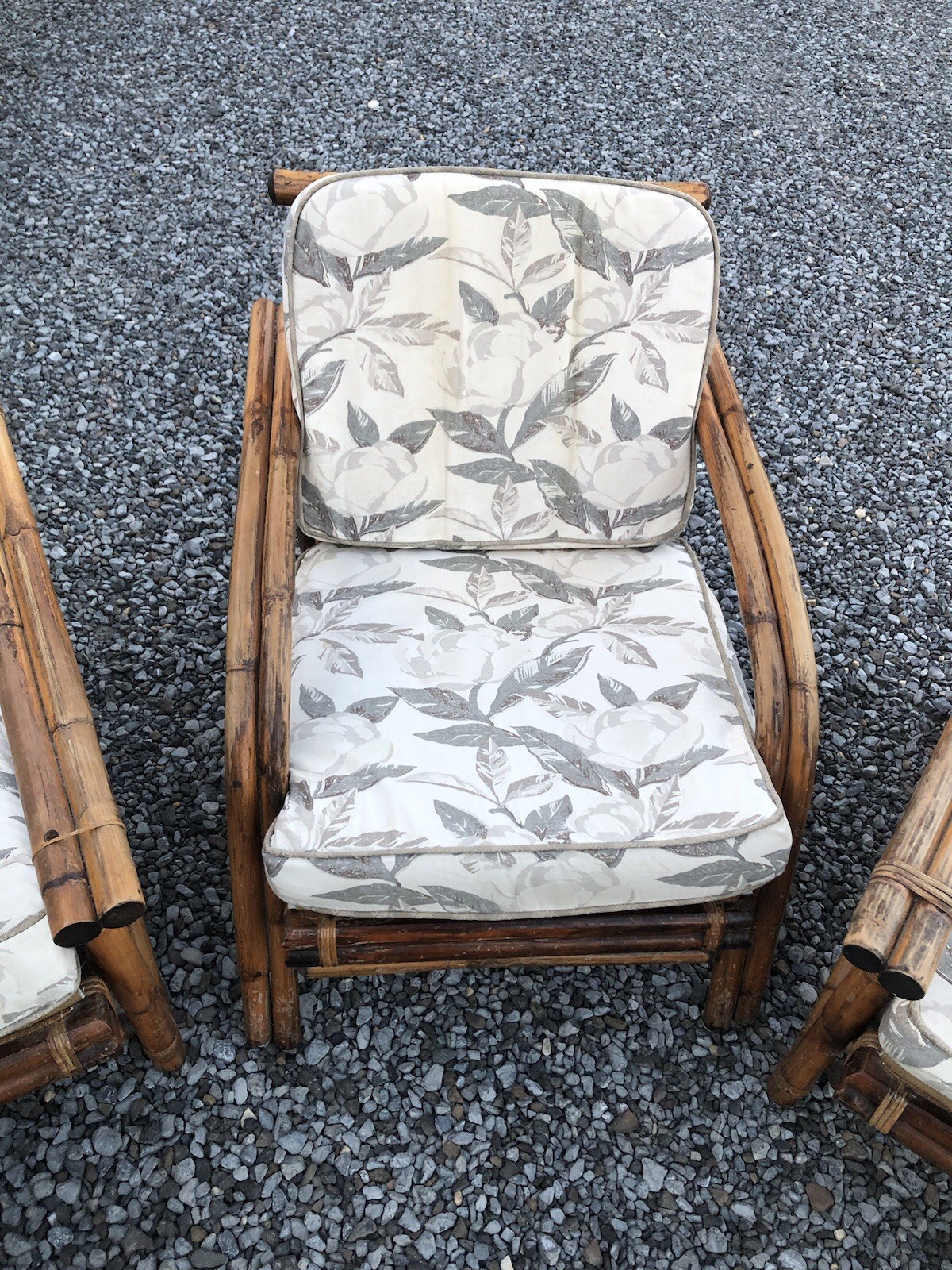 Antique Rattan Chair By J.B. Van Sciver Patio Porch Sunroom Vintage mid century