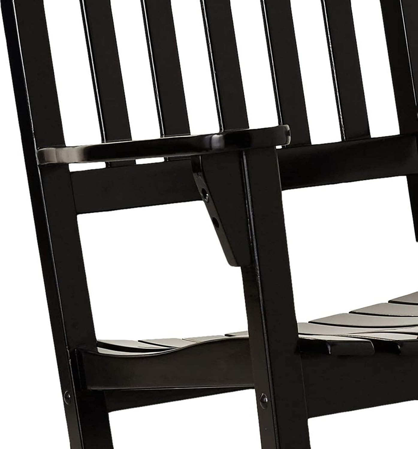 Somerset Solid Wood 2 Piece Porch Rocking Chair, Black