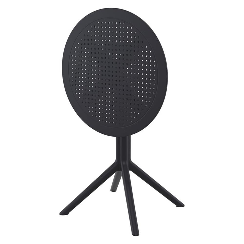 Compamia Sky Round Folding Table 24 inch in Black finish