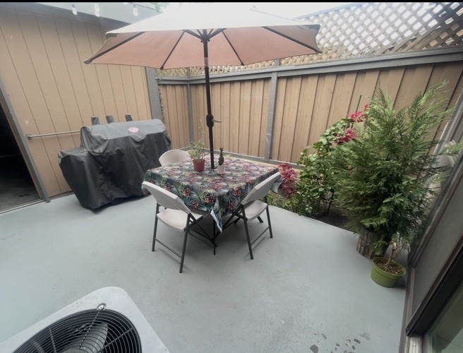 Patio Table Metal 42 X 42 & Umbrella ***Chairs Not Included***