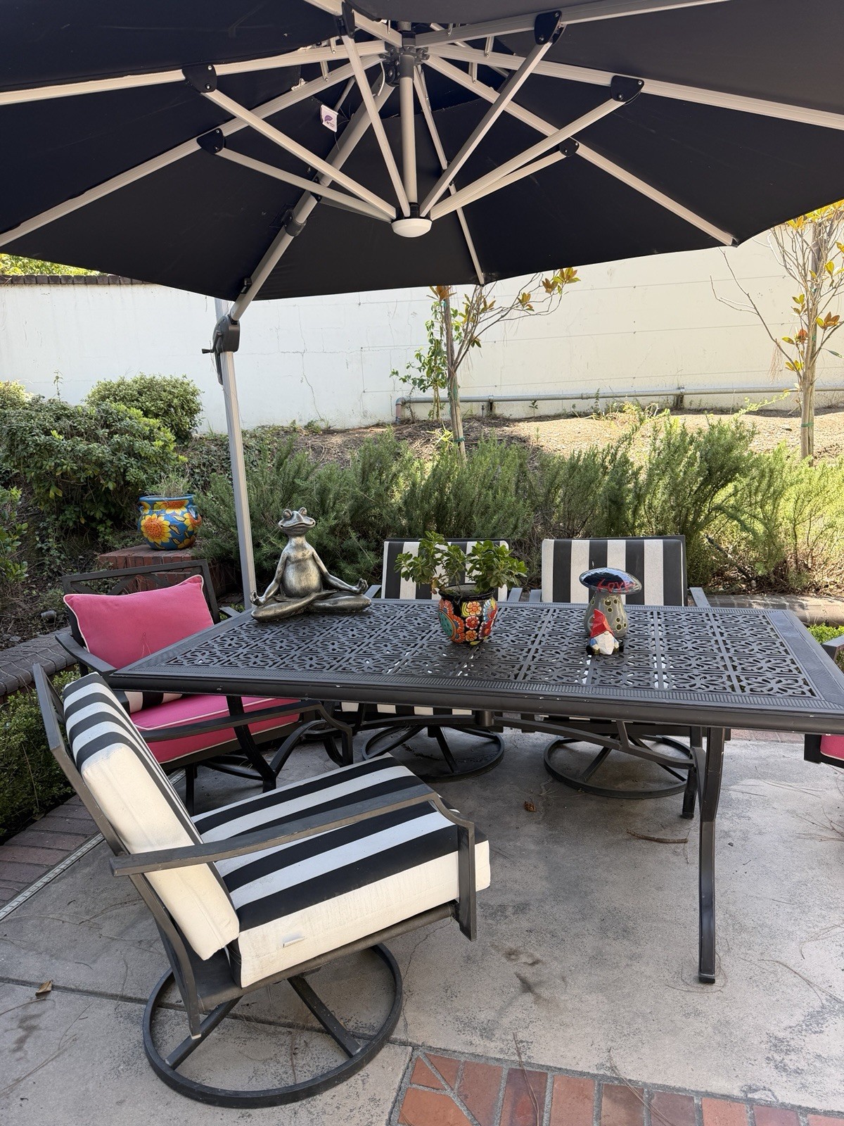 Cast Aluminum Patio Dining Set 7 Piece