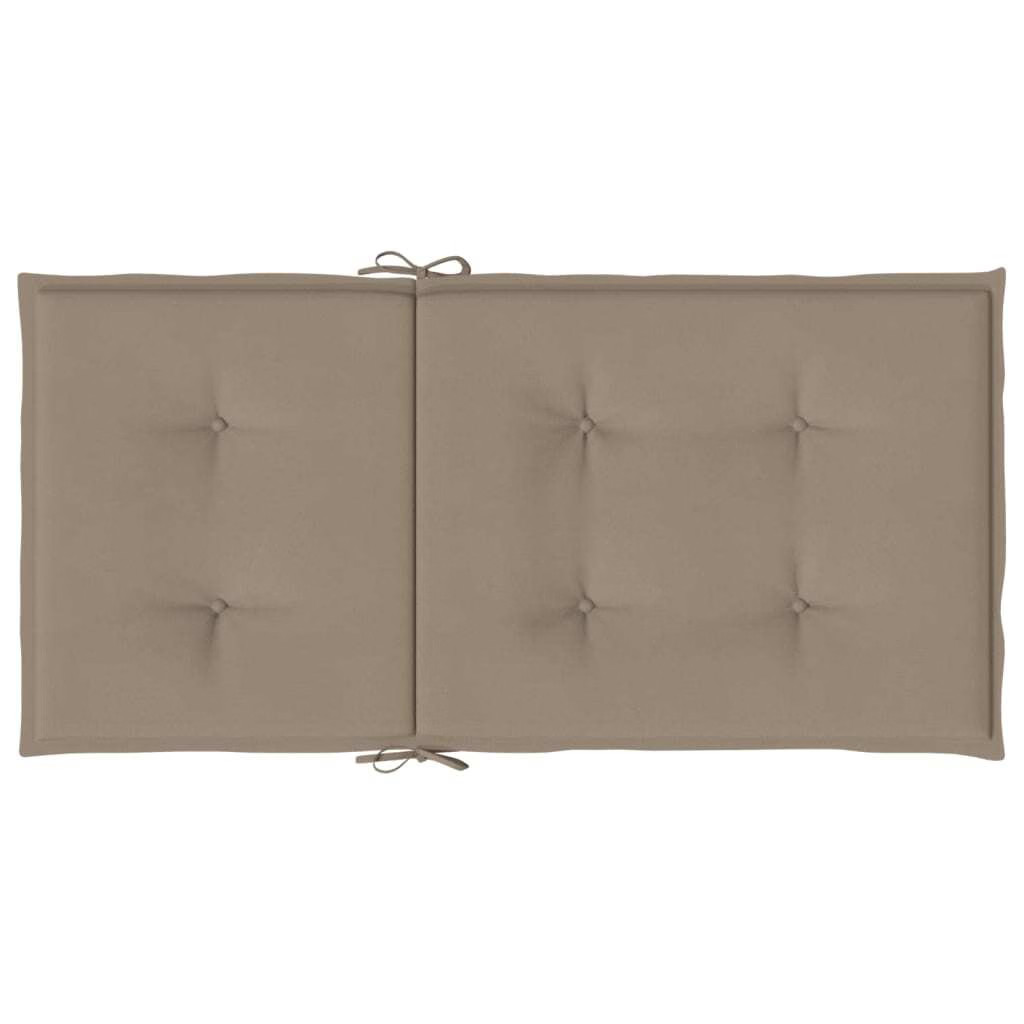 Garden Lowback Chair Cushions 6 pcs Taupe 39.4″x19.7″x1.2″ Oxford Fabric