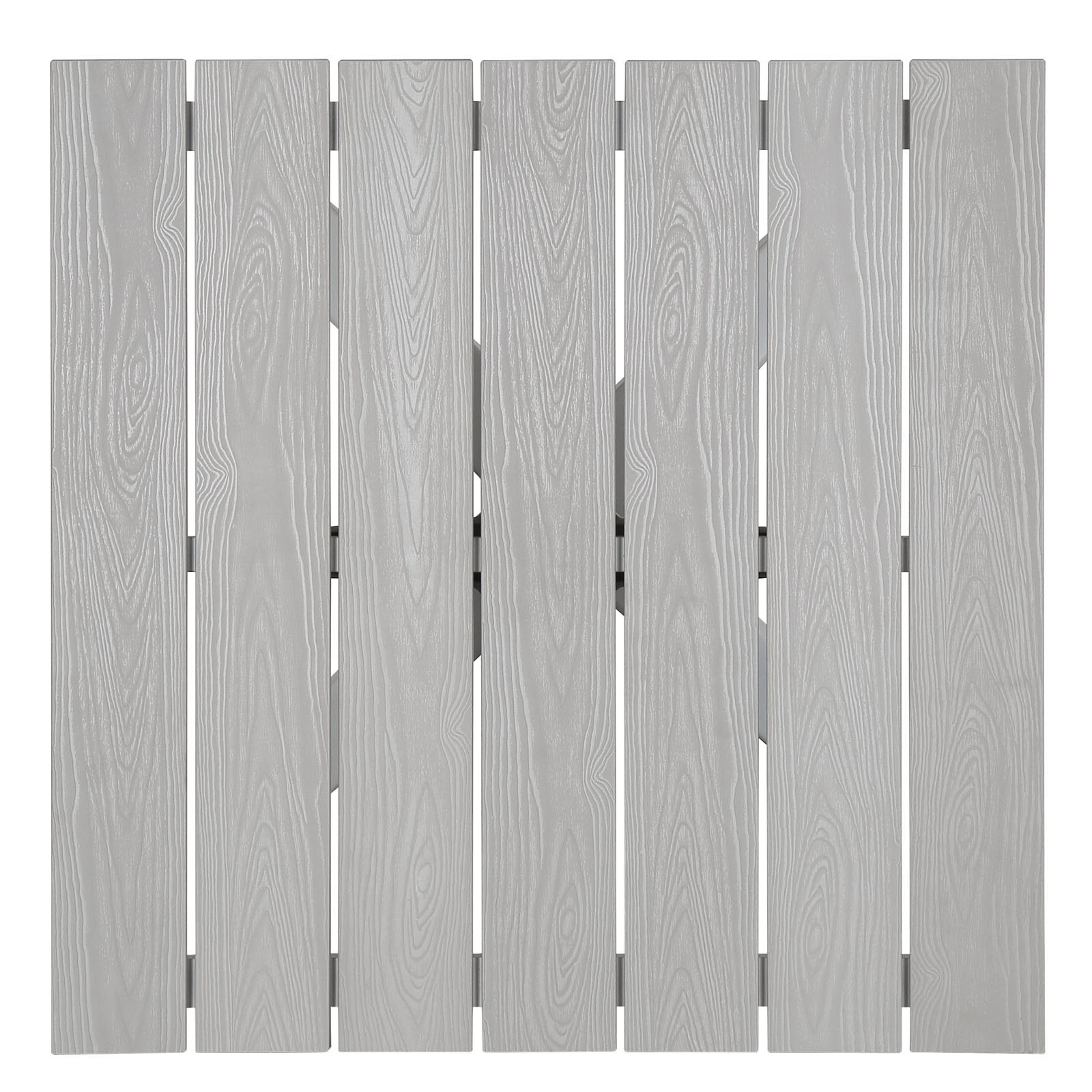 Modway Maine 27.5″ Aluminum Patio Dining Table in White/Light Gray