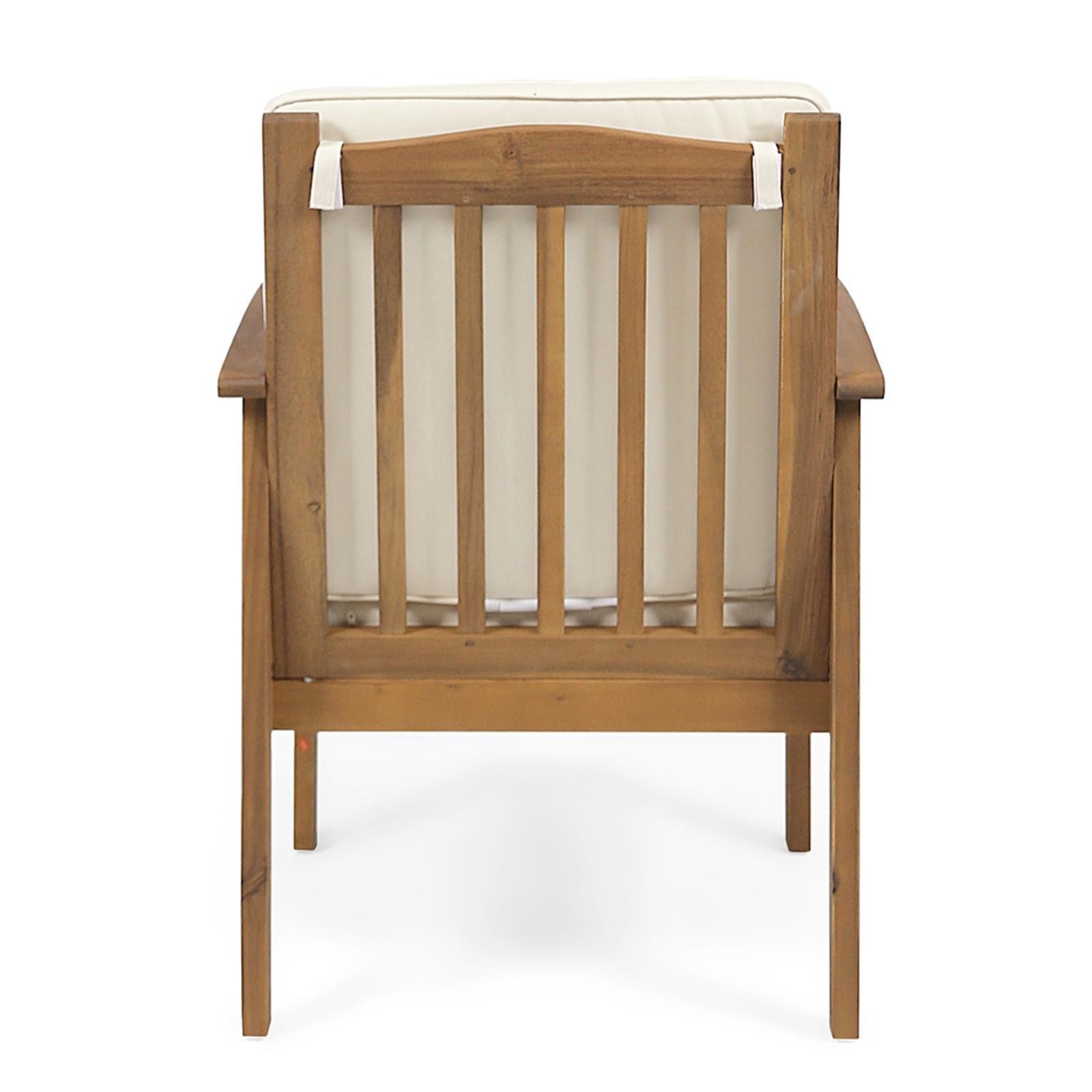 CASA Acacia Outdoor Club Chairs with Weather-Resistant Cushions, Handcrafted