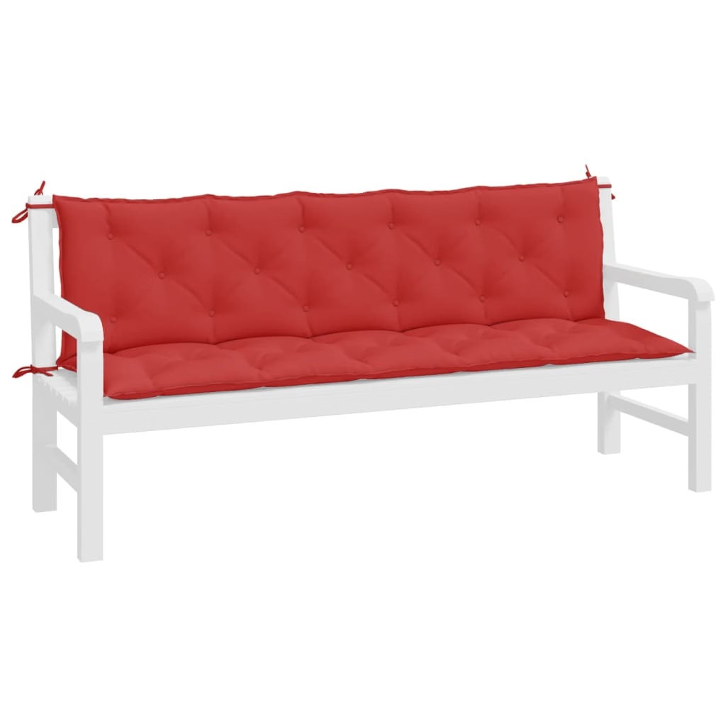 Garden Bench Cushion Red 70.9″x(19.7″+19.7″)x2.8″ Oxford Fabric