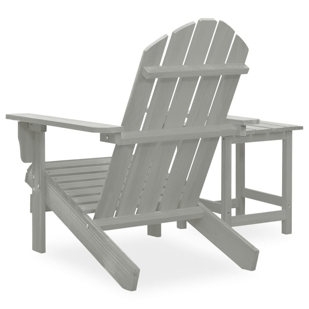Garden Chair Grey Solid fir wood Large Ergonomic Garden Chair