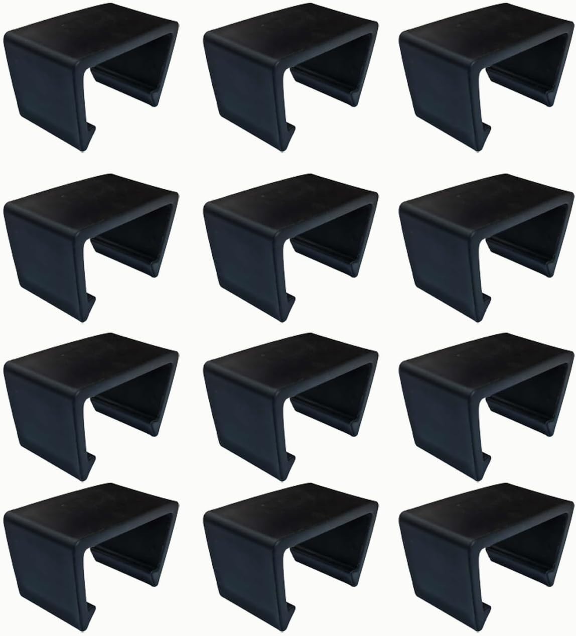 12 Pieces Patio Furniture Clips for Wicker Sectional Couch Black