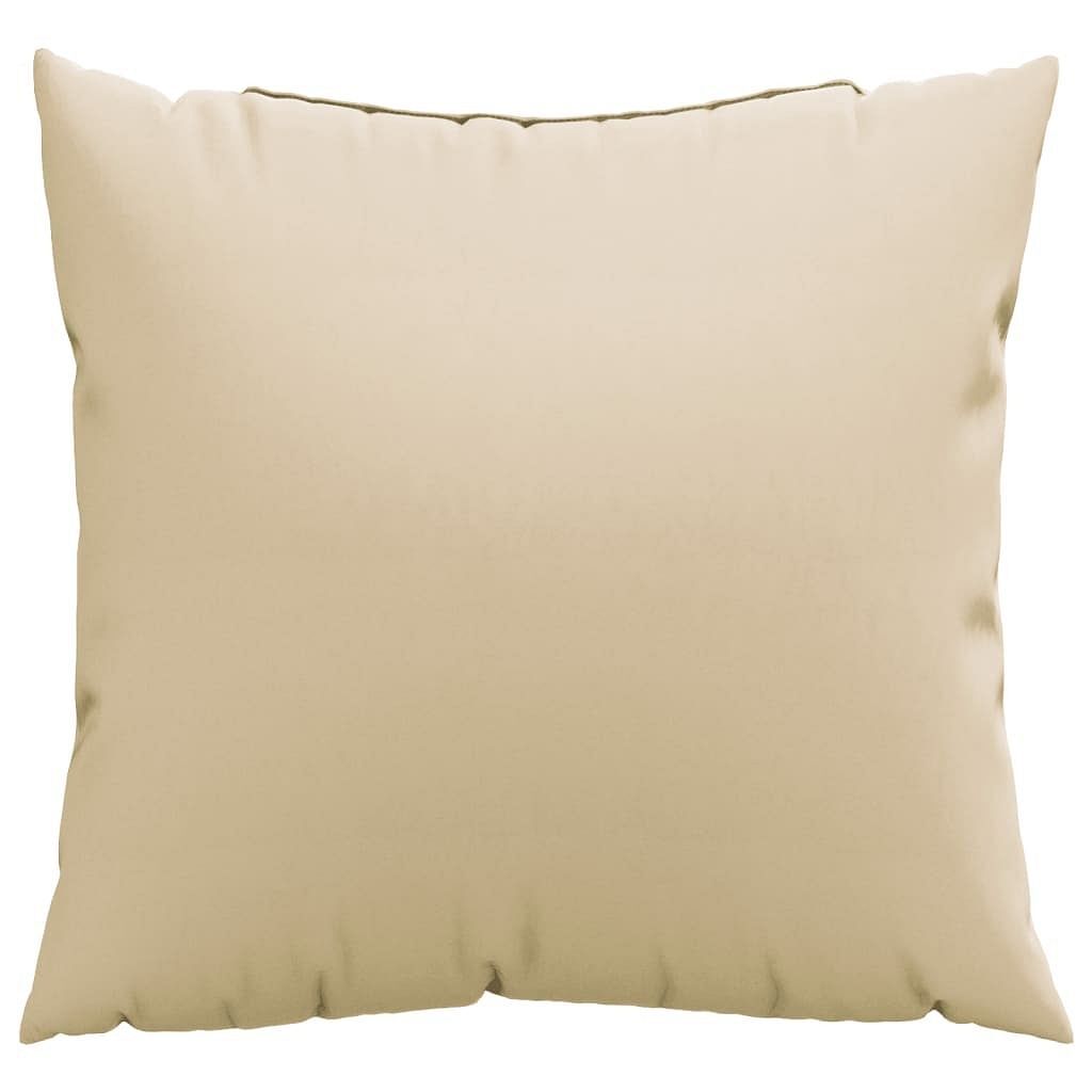 Sofa Cushion Set of 4 Beige Polyester Large Water-Resistant