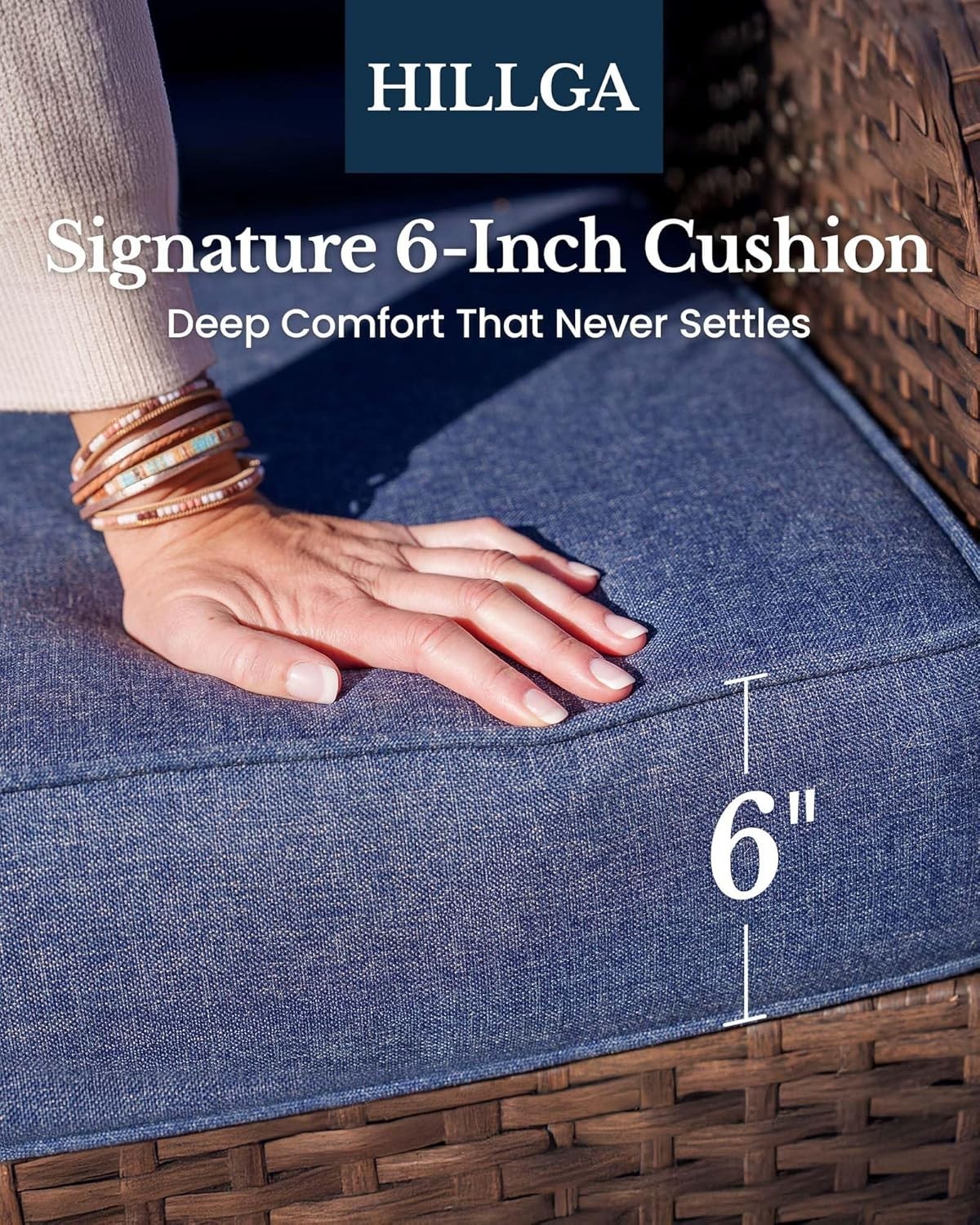 Senior-Friendly 7-Piece Patio Set with Deep Cushions & Weather-Resistant Design