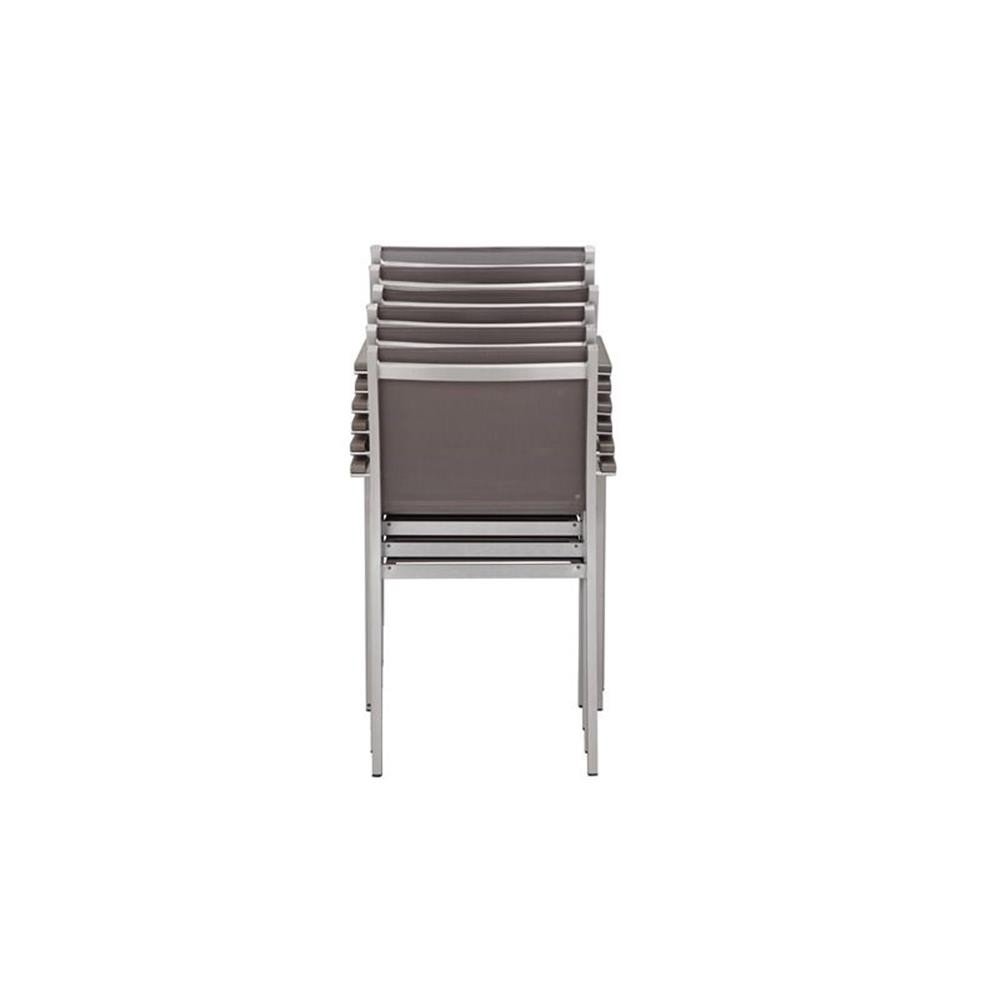 Pemberly Row 13-piece Modern Aluminum Patio Sofa Set in Gray
