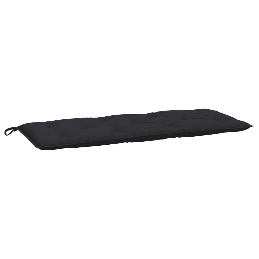 Garden Bench Cushion Black 47.2″x(19.7″+19.7″)x2.8″ Oxford Fabric