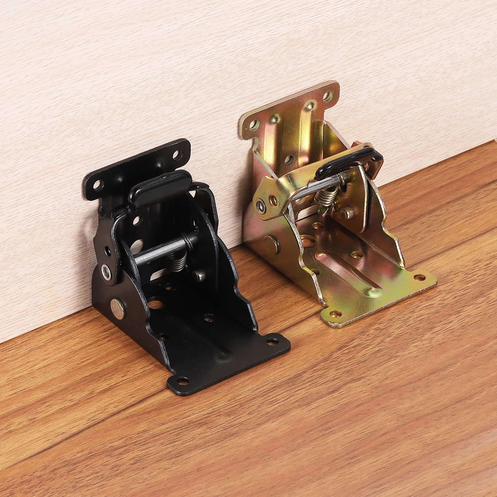 4 Pcs Folding Table Legs Hinges, 90 Degree Self Lock Hinges, Colored Zinc