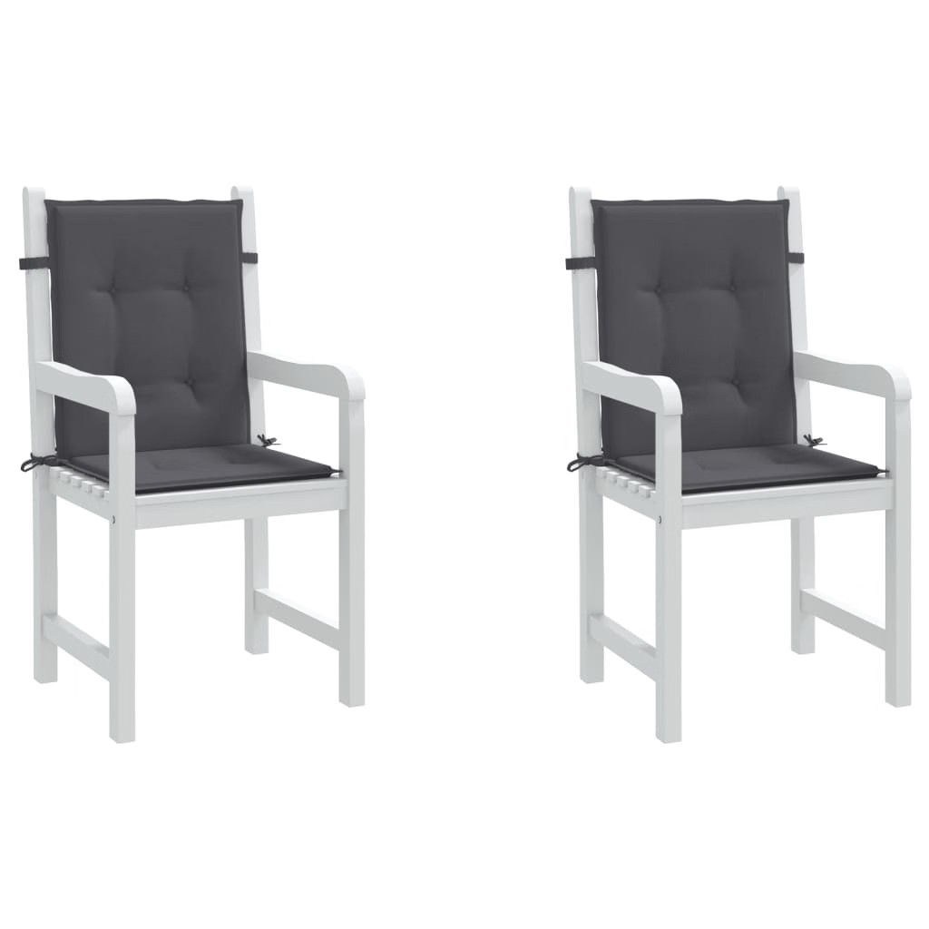 Garden Lowback Chair Cushions 2 pcs Anthracite 39.4″x19.7″x1.2″ Oxford Fabric
