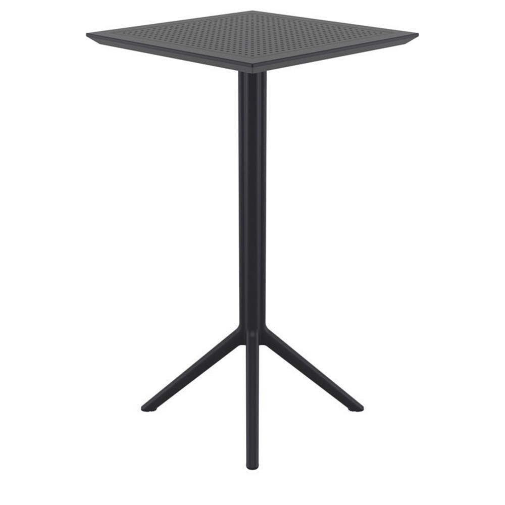 Sky 24 inch Square Folding Bar Table in Black finish