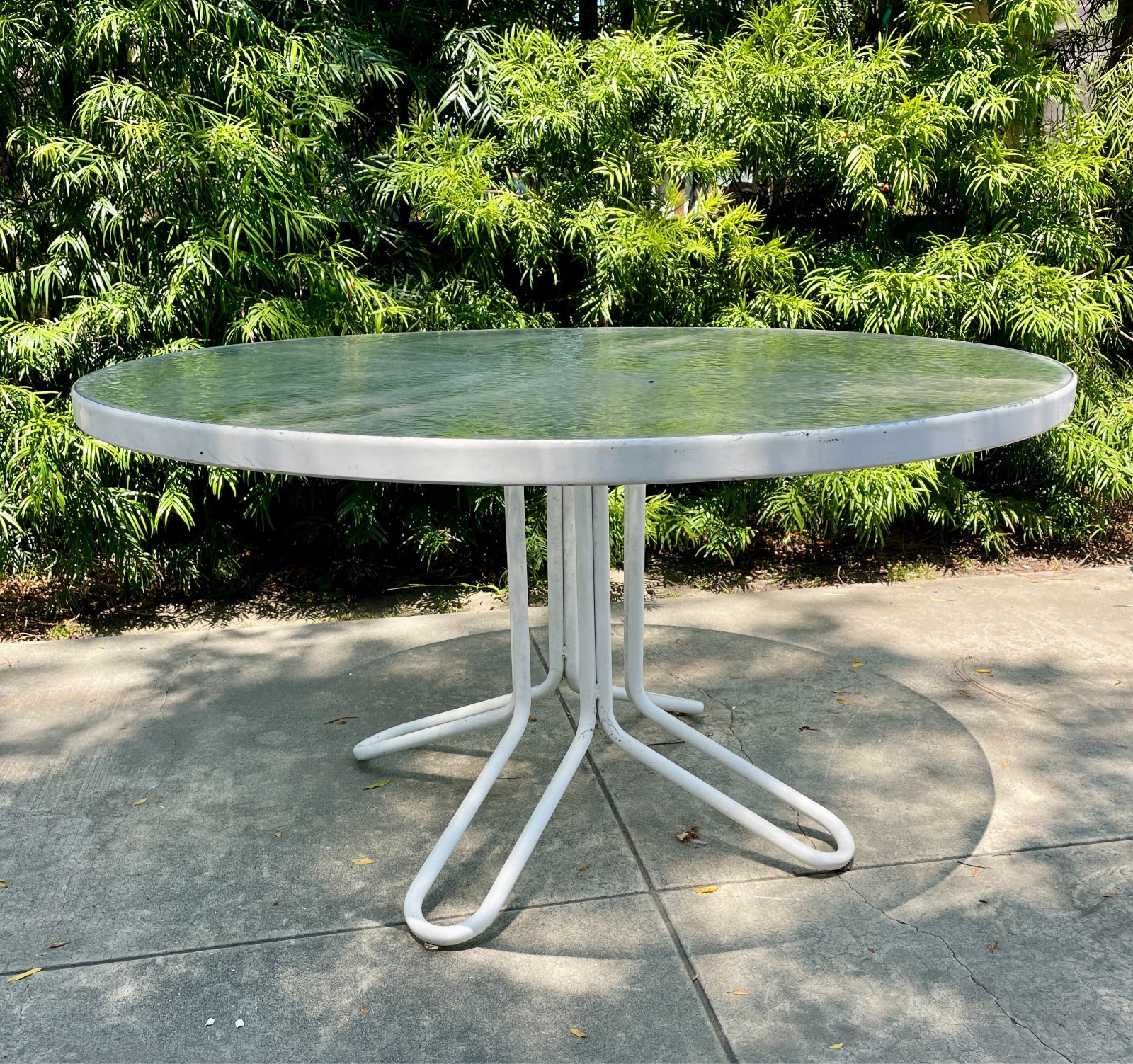 Vintage Brown Jordan Lido Patio Set – 4 Armless Chairs & Tulip Table