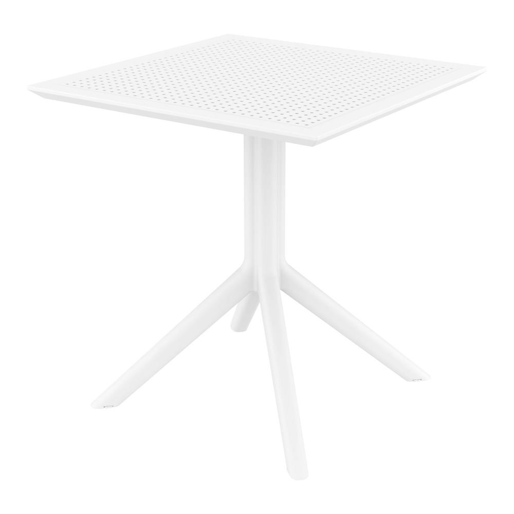 Lucy Outdoor Bistro Set 3 Piece with 27 inch Table Top White