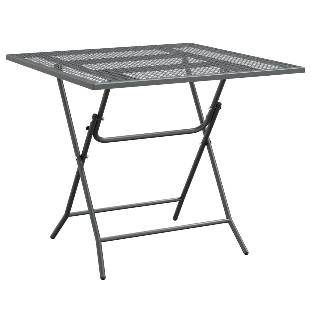 Patio Table Expanded Metal Mesh 31.5″x31.5″x28.3″/23.6″x23.6″x28.3″ vidaXL vidaX