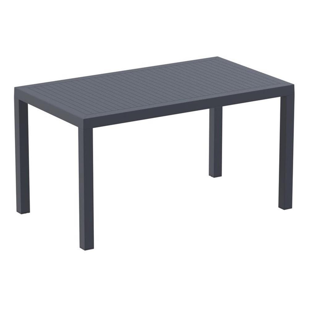 Compamia Ares 55″ Resin Patio Dining Table in Dark Gray